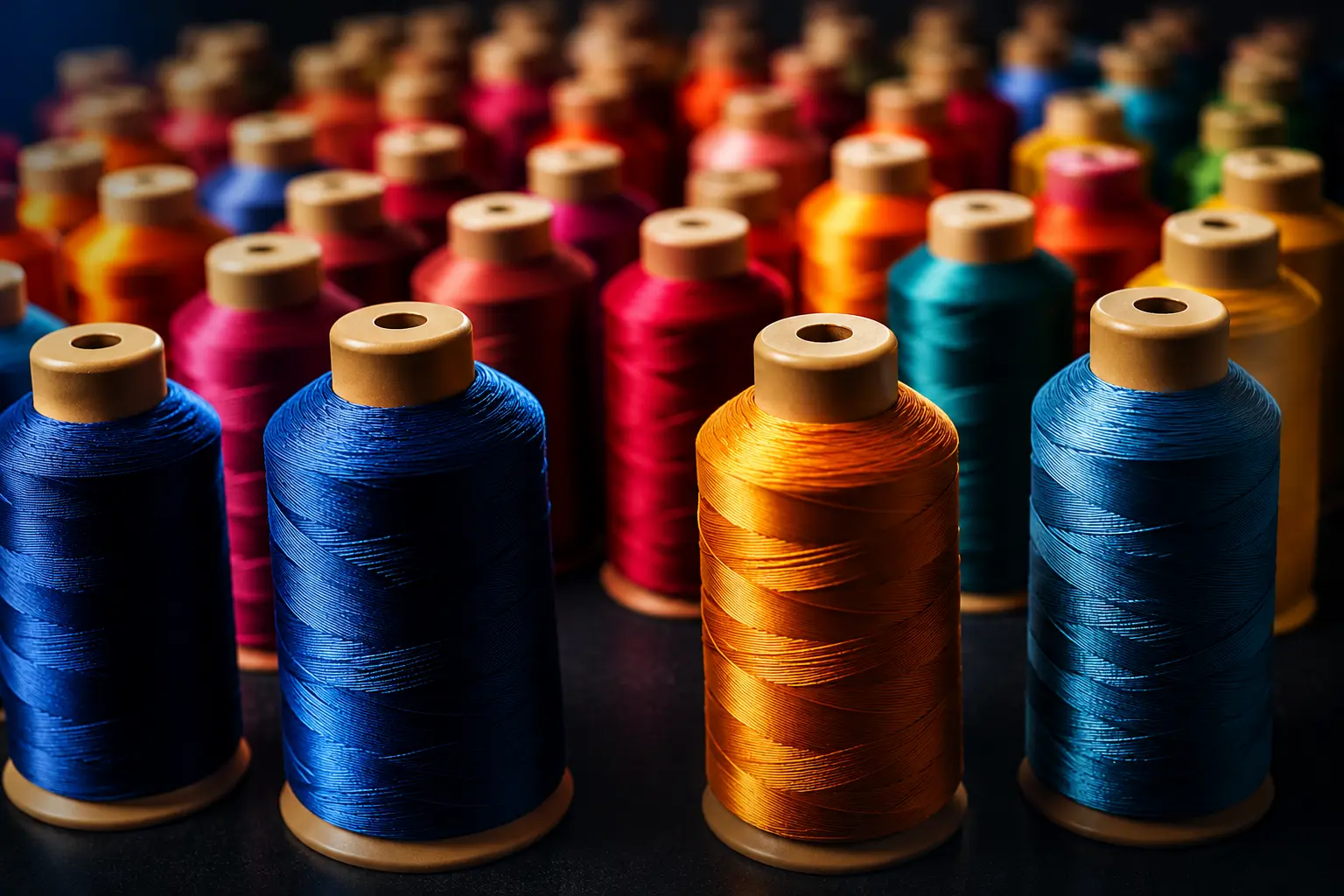 Synthetic fibre yarns