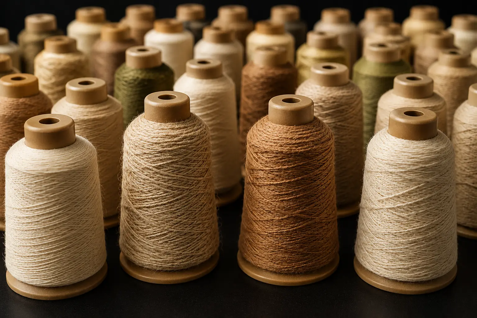 Natural fibre yarns