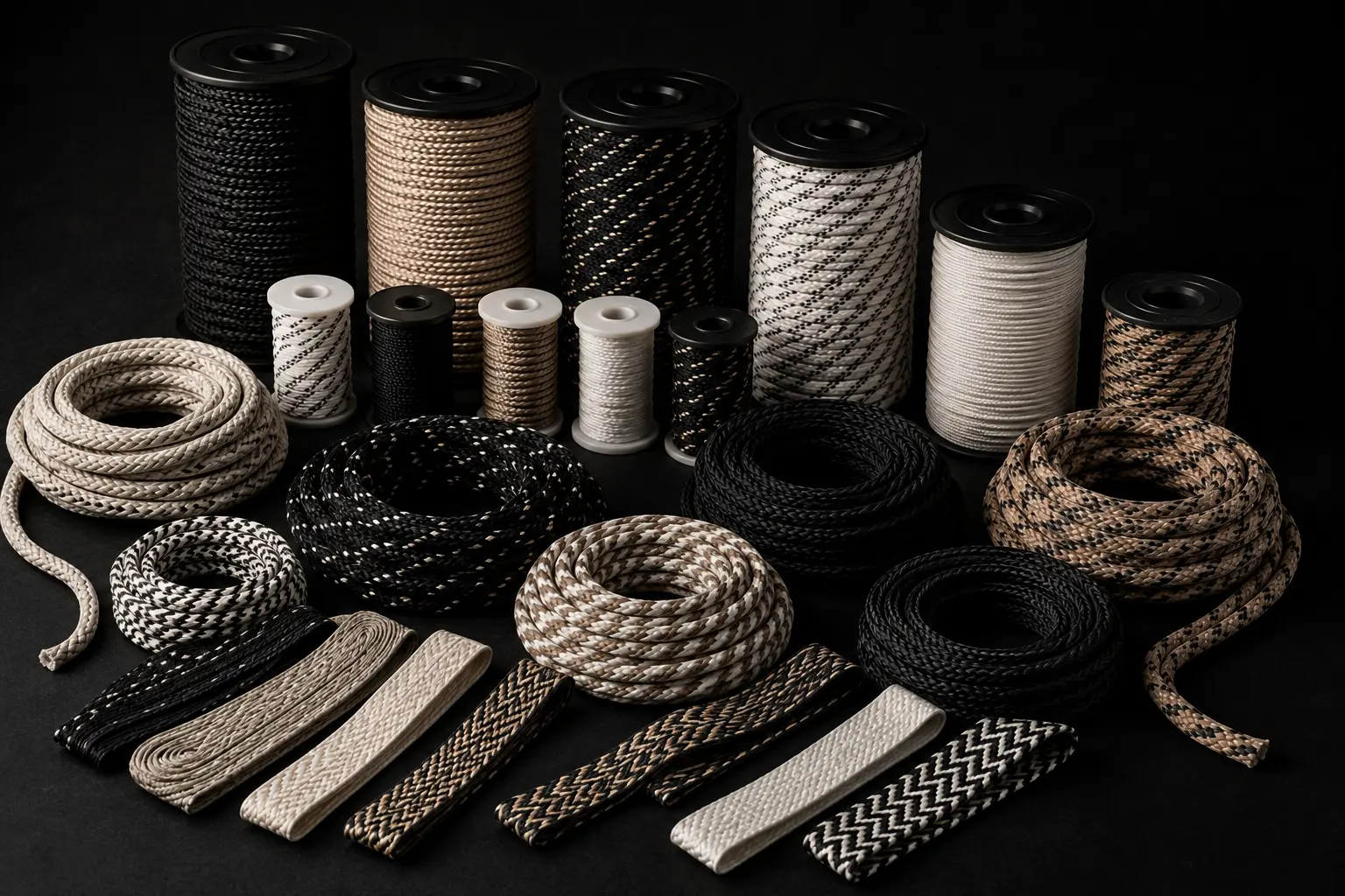 MLDC braided ropes and braided tapes